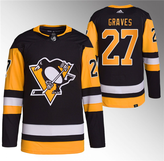 Men's Pittsburgh Penguins #27 Ryan Graves Black Stitched Jersey